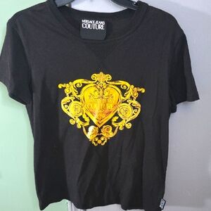 Versace Black and Gold Graphic T-Shirt